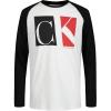 imageCalvin Klein Boys Legacy Long Sleeve Crew Neck TShirtSplit Block Ck White