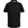 imageCalvin Klein Boys Short Sleeve Micro Pique Solid Polo Button Closure Soft ampamp ComfortableBlack