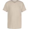 imageCalvin Klein Boys Short Sleeve Solid VNeck TShirt Soft Comfortable Relaxed FitOatmeal