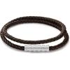 imageCalvin Klein Mens Braided Leather Bracelet Architectural Design Meets Modern Style with Magnetic ClosureBrown