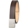 imageCalvin Klein Mens Casual Statement Plaque Buckle Belt with Logo TreatmentDark Brown Plaque