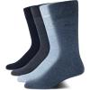 imageCalvin Klein Mens Crew Socks  4 Pack Lightweight Combed Cotton Blend Dress Socks  Breathable Socks for Men 712Blue Multi