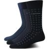 imageCalvin Klein Mens Dress Socks  3 Pack Patterned Crew SocksBlue Assorted