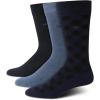 imageCalvin Klein Mens Dress Socks  3 Pack Patterned Crew SocksBlue Navy