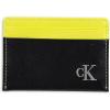 imageCalvin Klein Mens RFID Leather Slim Minimalist Card Case Wallet SetsBlackNeon Yellow