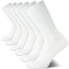 imageCalvin Klein Mens Socks  Lightweight Cotton Blend Crew Socks 6 PackWhite