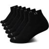 imageCalvin Klein Quarter Socks for Women  6 Pack Cushioned Ankle Socks  Quarter Cut Breathable Lightweight Athletic DesignBlack