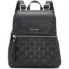 imageCalvin Klein Reyna Signature Key Item Flap Backpack BrownKhakiBlack One SizeBlackSilver Puffy Logo