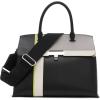 imageCalvin Klein Womens Becky Turn Lock Satchel  2 in 1 Vegan Leather 3 PocketsWhiteCitrine Multi