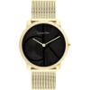 imageCalvin Klein Womens CK Iconic  35mm 2H Quartz Watch  Stainless Steel Mesh Bracelet  Water Resistance 30 Meters  Premium Fashion Timepiece for Everyday Style  Gift for HerBlack Gold Mesh