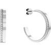 imageCalvin Klein Womens CShape Earrings Elegant Minimalism with Sleek Linear Silhouette and Crystal SettingsSilver