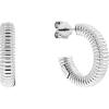 imageCalvin Klein Womens CShape Earrings Refined Textures with Unique Ribbed DesignSilver