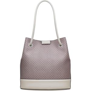 imageCalvin Klein Ash Tote Bag  NorthSouth Vegan Leather 2 PocketsAlmondTaupeCherub White