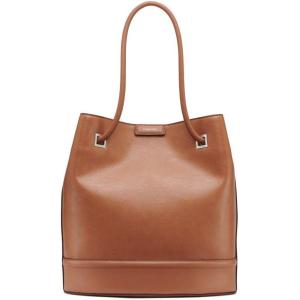 imageCalvin Klein Ash Tote Bag  NorthSouth Vegan Leather 2 PocketsCaramel