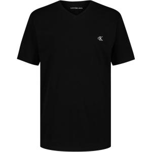 imageCalvin Klein Boys Short Sleeve Solid VNeck TShirt Soft Comfortable Relaxed FitBlack
