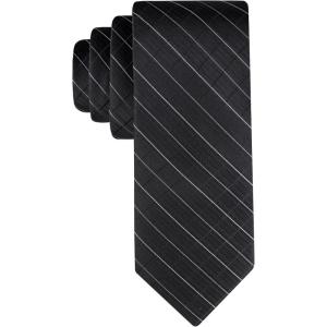 imageCalvin Klein Boys Solid and Pattern Ties  Big BoysBlack Grid