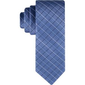 imageCalvin Klein Boys Solid and Pattern Ties  Big BoysNavy Grid