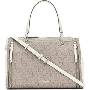 imageCalvin Klein Bubble Lamb Novelty Organization SatchelAlmondTaupeWhite Logo