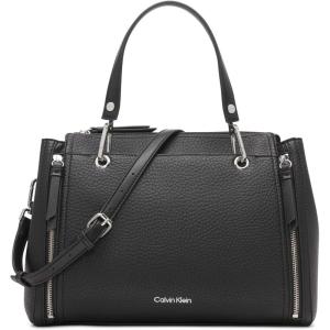 imageCalvin Klein Bubble Lamb Novelty Organization SatchelBlackSilver Hampton Pebble