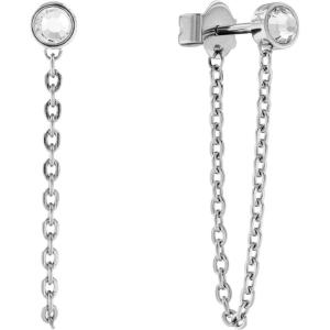 imageCalvin Klein Linked Stud and Chain Earrings for Women  Fashion Accessory  Gift for HerSilver