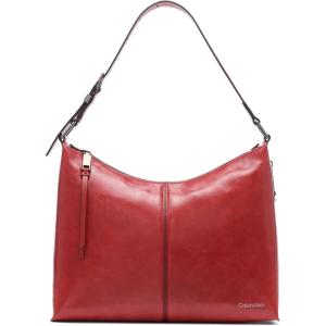 imageCalvin Klein Max Top Zip Hobo Shoulder BagRuby Red