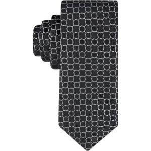 imageCalvin Klein Mens Black Solid and Pattern Neckties  Standard and Extra Long SizesBlack Medallion