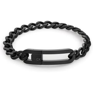 imageCalvin Klein Mens Chain Bracelet Magnetic Oval Closure in Timeless Elegance and with Industrial MetalsBlack