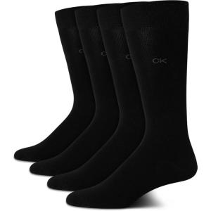 imageCalvin Klein Mens Crew Socks  4 Pack Lightweight Combed Cotton Blend Dress Socks  Breathable Socks for Men 712Black