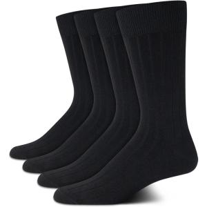 imageCalvin Klein Mens Crew Socks  4 Pack Lightweight Combed Cotton Blend Dress Socks  Breathable Socks for Men 712Black Texture