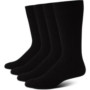 imageCalvin Klein Mens Crew Socks  4 Pack Lightweight Combed Cotton Blend Dress Socks  Breathable Socks for Men 712Solid Black