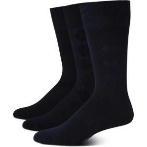 imageCalvin Klein Mens Dress Socks  3 Pack Patterned Crew SocksDark Navy