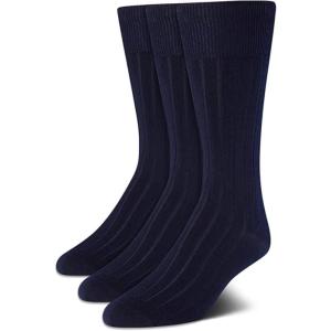 imageCalvin Klein Mens Dress Socks  3 Pack Patterned Crew SocksDeep Blue