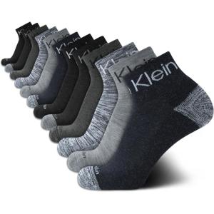 imageCalvin Klein Mens High Quarter Socks  12 Pack Breathable Soft Cushion Mini Crew Athletic Socks for Men Shoe Size 6125Assorted