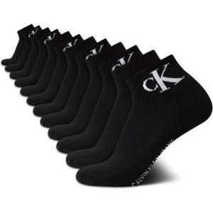 imageCalvin Klein Mens High Quarter Socks  12 Pack Breathable Soft Cushion Mini Crew Athletic Socks for Men Shoe Size 6125Black