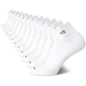 imageCalvin Klein Mens High Quarter Socks  12 Pack Breathable Soft Cushion Mini Crew Athletic Socks for Men Shoe Size 6125White