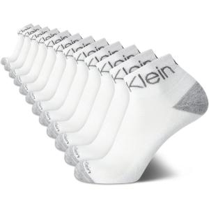 imageCalvin Klein Mens High Quarter Socks  12 Pack Breathable Soft Cushion Mini Crew Athletic Socks for Men Shoe Size 6125White Assorted
