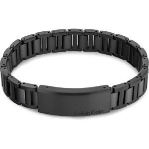 imageCalvin Klein Mens Link Bracelet Sophisticated HLink Design with IndustrialInspired FinishBlack