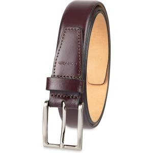imageCalvin Klein Mens Modern Dress Minimalist Belt with Classic Harness BuckleBrown Renegade