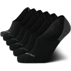 imageCalvin Klein Mens No Show Socks  6 Pack Soft Cotton Blend Invisible Liners Loafer Socks for Men with Heel Grip Size 712Black Ultra Low