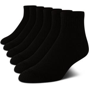 imageCalvin Klein Mens Quarter Socks  6 Pack Breathable Cushion Athletic Ankle Socks for Men for Running and Workout 712Black 2