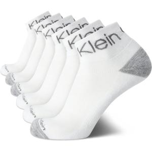imageCalvin Klein Mens Quarter Socks  6 Pack Breathable Cushion Athletic Ankle Socks for Men for Running and Workout 712White Assorted
