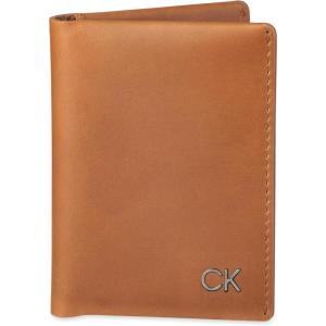 imageCalvin Klein Mens RFID Duofold Leather Wallet TAN One Size