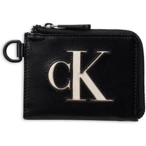 imageCalvin Klein Mens RFID Half Zip Around Card Case Wallet Black One Size