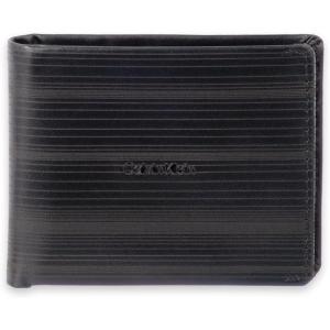 imageCalvin Klein Mens RFID Leather Minimalist Bifold WalletBlack Textured