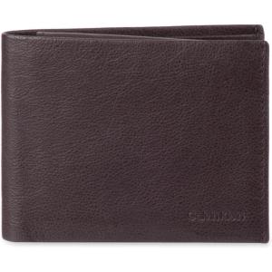 imageCalvin Klein Mens RFID Leather Minimalist Bifold WalletBrown Classic