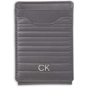 imageCalvin Klein Mens RFID Magnetic Front Pocket Leather Wallet Grey One Size