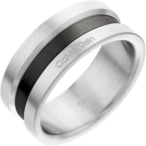 imageCalvin Klein Mens Ring Contemporary Feel with TwoTone Industrial Brushed FinishInner circumference 60