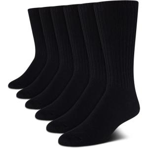 imageCalvin Klein Mens Socks  Lightweight Cotton Blend Crew Socks 6 PackBlack