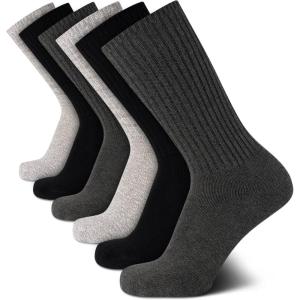 imageCalvin Klein Mens Socks  Lightweight Cotton Blend Crew Socks 6 PackCharcoal