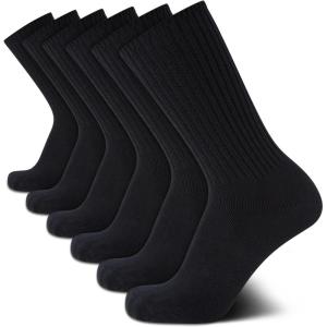 imageCalvin Klein Mens Socks  Lightweight Cotton Blend Crew Socks 6 PackNavy
